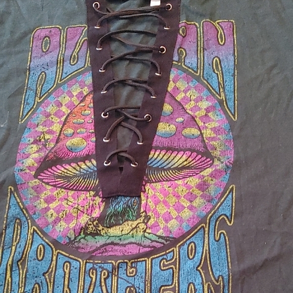 Alan Brothers Band Lace-Up Band T-Shirt Sz Lg - Picture 3 of 8